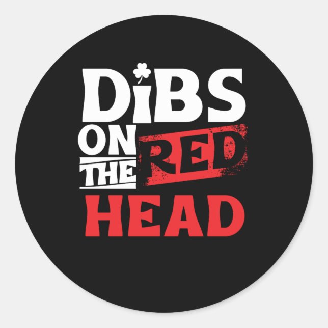 Sticker Rond Red Head Red Hair Redhead Ginger Redheads Cadeau (Devant)