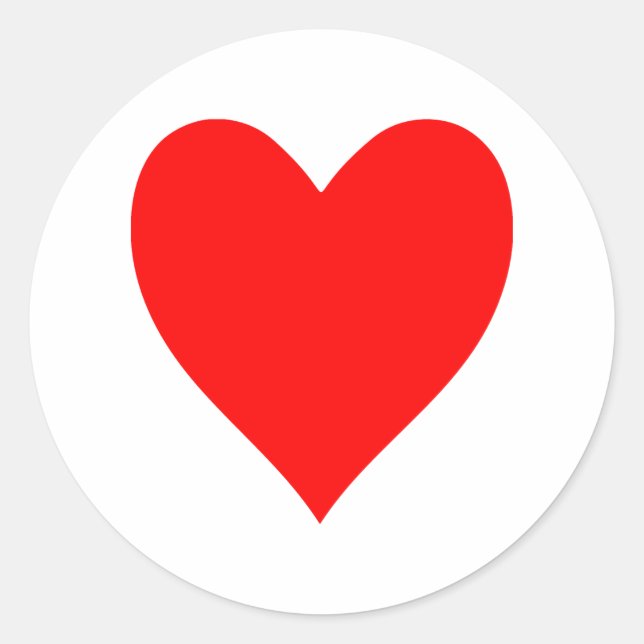 Sticker Rond Red Heart Valentine (Devant)