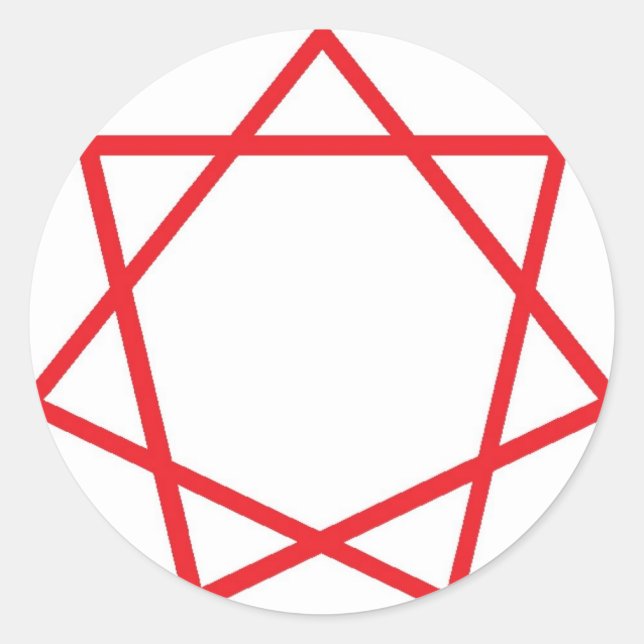 Sticker Rond Red Heptagram (Devant)