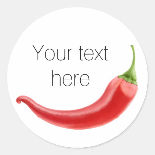 Sticker Rond Red hot chili pepper