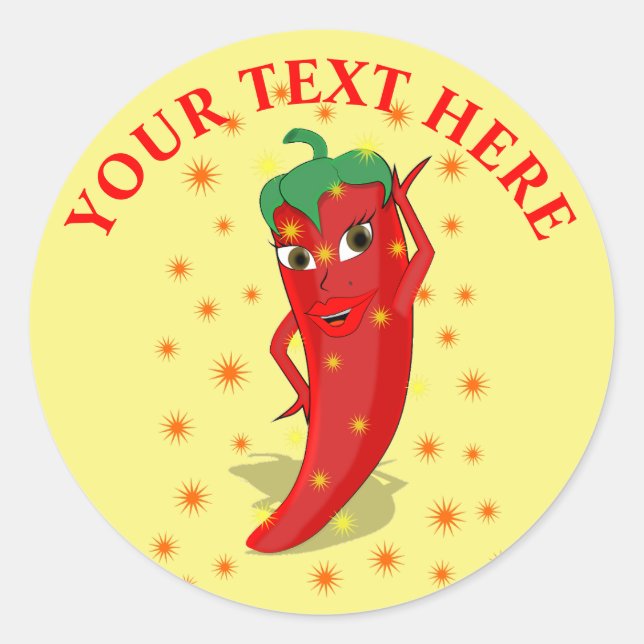 Sticker Rond Red Hot Pepper Diva Star de tir (Devant)