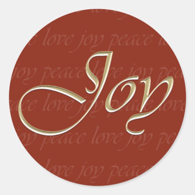 Sticker Rond Red Joy Holiday (Devant)