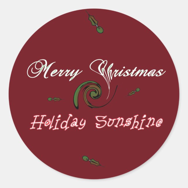Sticker Rond Red Joyeux Noël Sunshine Wives.png (Devant)