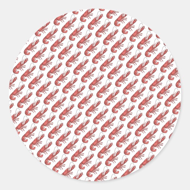 Sticker Rond Red Lobster Image Design (Devant)