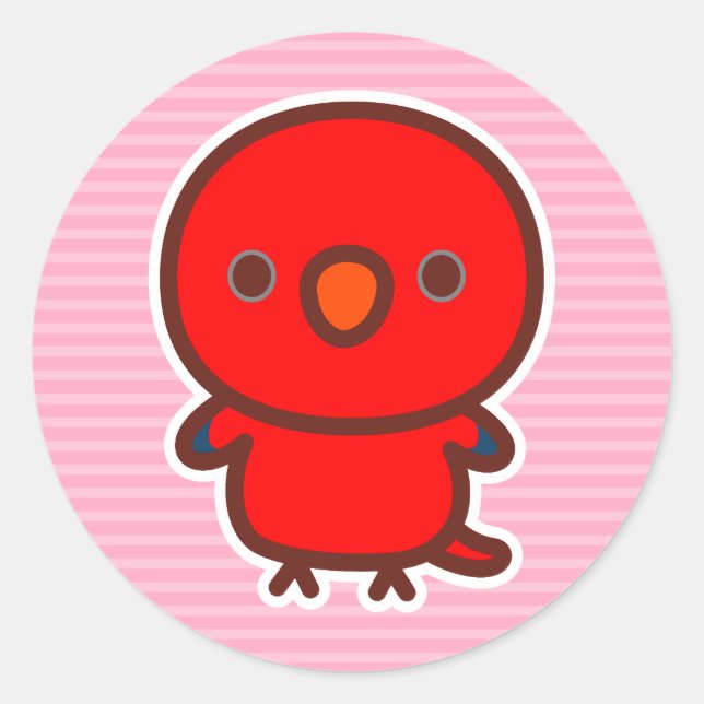 Sticker Rond Red Lory (Devant)