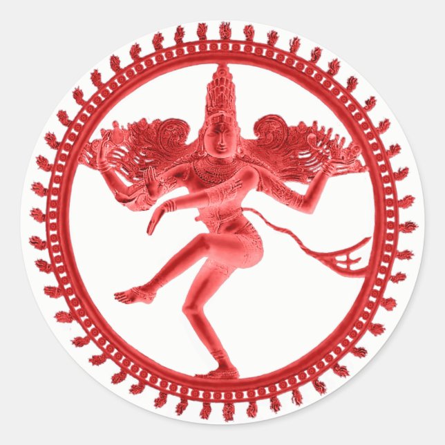 Sticker Rond Red Nataraja (Devant)