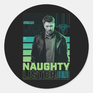 Sticker Rond Red One - Naughty Lister