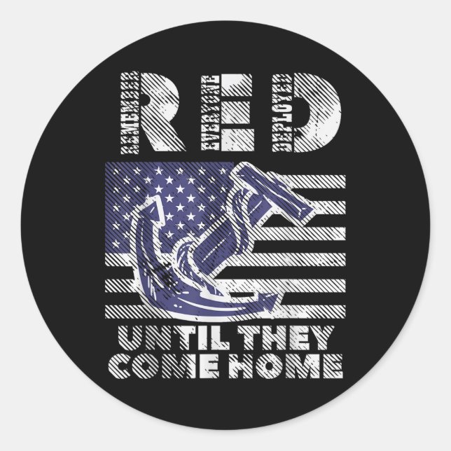 Sticker Rond Red Rappelez-Vous Tous Déployés Jusqu'À Venir Chez (Devant)