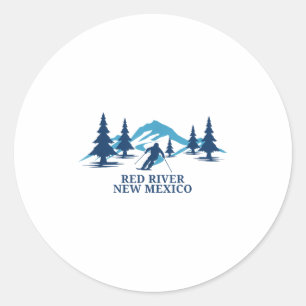 Sticker Rond Red River New Mexico Ski Resort _1