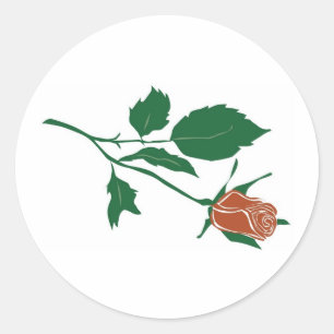 Sticker Rond Red Rose Clipart