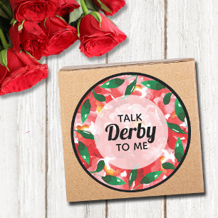 Sticker Rond Red Roses me parle Derby