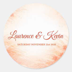 Sticker Rond Red Seigaiha – Japanese Wedding Collection