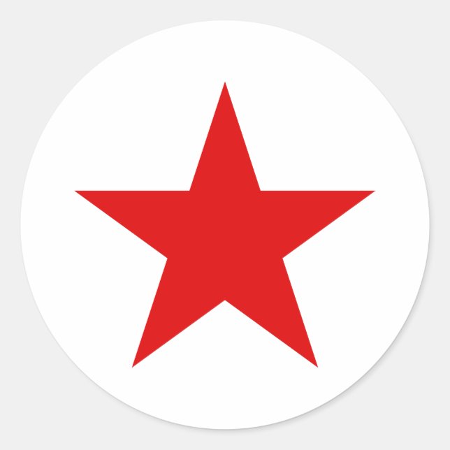 Sticker Rond Red Star (Devant)