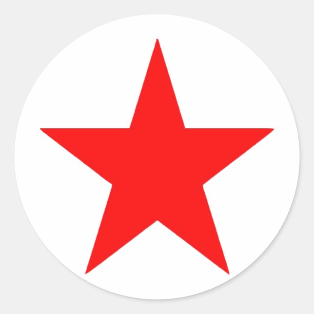 Sticker Rond Red Star Produits & Designs ! (Devant)