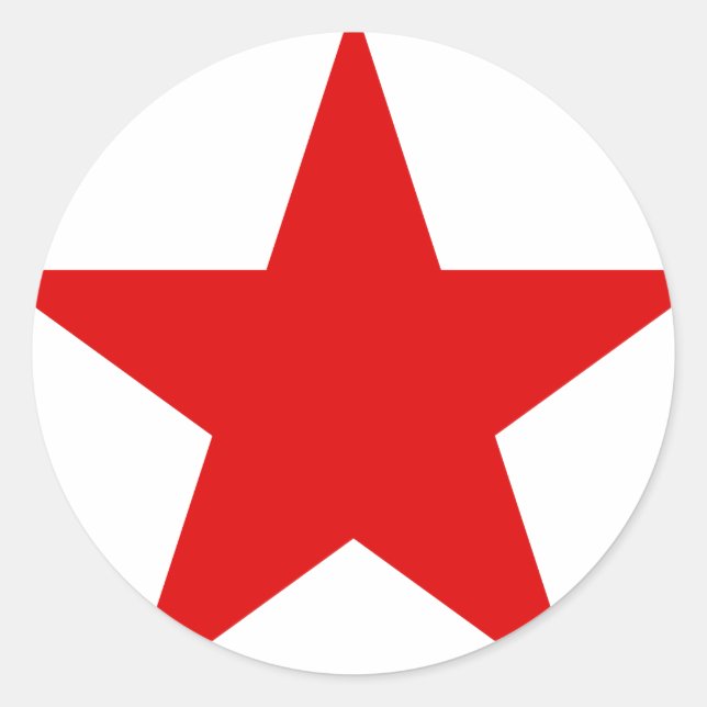 Sticker Rond Red Star vers communiste socialiste soviétique Sta (Devant)