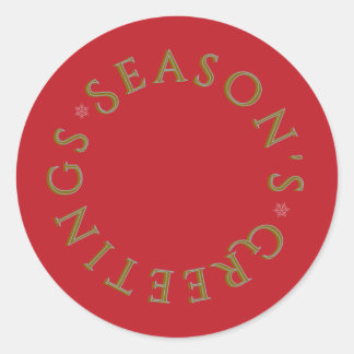 Sticker Rond Red Sticker- Gold Typography