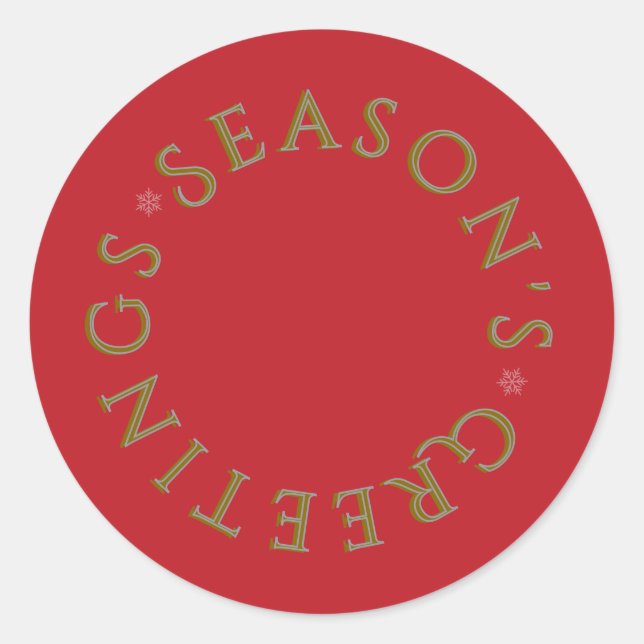 Sticker Rond Red Sticker- Gold Typography (Devant)