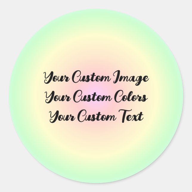 Sticker Rond Redessiner à partir de zéro - Concevez ceci (Devant)