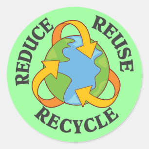Sticker Rond Réduire la réutilisation du recyclage