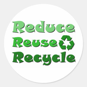 Sticker Rond Réduire la réutilisation du recyclage