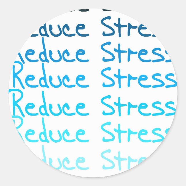 Sticker Rond Réduire le stress (Devant)
