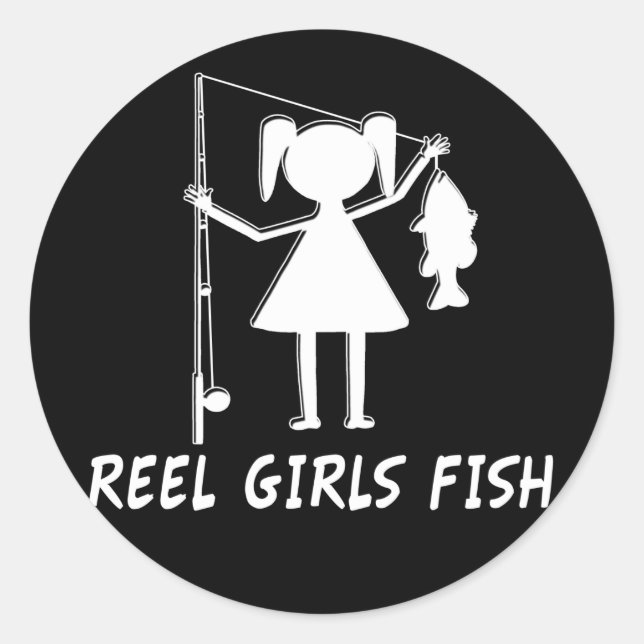 STICKER ROND REEL FILLES POISSON ! (Devant)