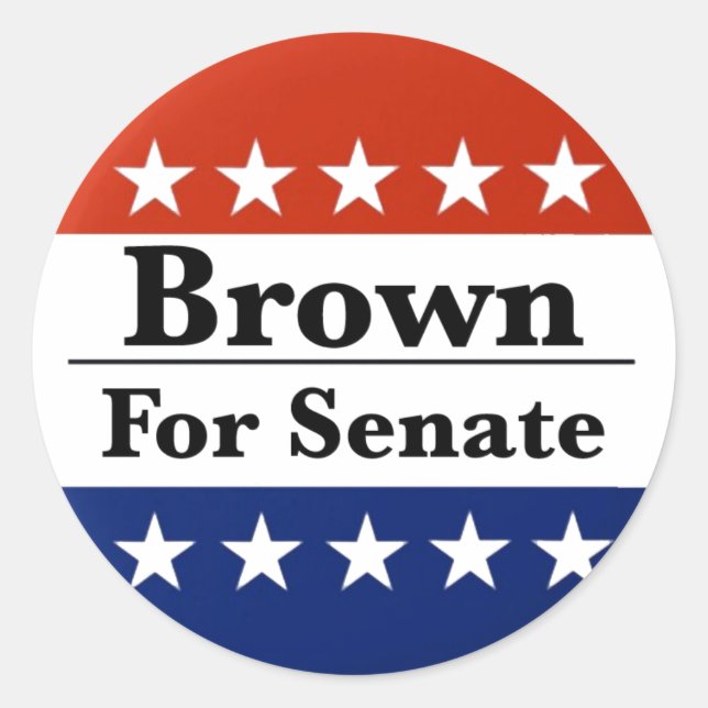 Sticker Rond Réélire Sherrod Brown au Sénat américain 2024 (Devant)