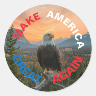 STICKER ROND REFAIRE GRAND AMÉRICAIN EAGLE SCELEN