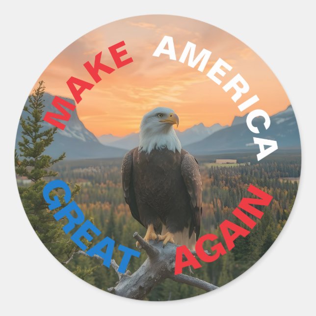 STICKER ROND REFAIRE GRAND AMÉRICAIN EAGLE SCELEN (Devant)