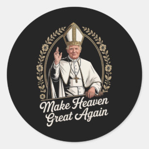 Sticker Rond Refaire le ciel à nouveau Donald Trump comme nouve