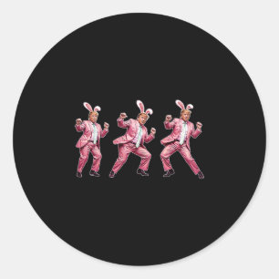 Sticker Rond Refaire Pâques Grande Encore Drôle de Lapin Trump