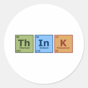 Sticker Rond Réfléchir