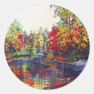 Sticker Rond Reflections Peinture