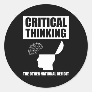 Sticker Rond Réflexion critique sur l'autre déficit national