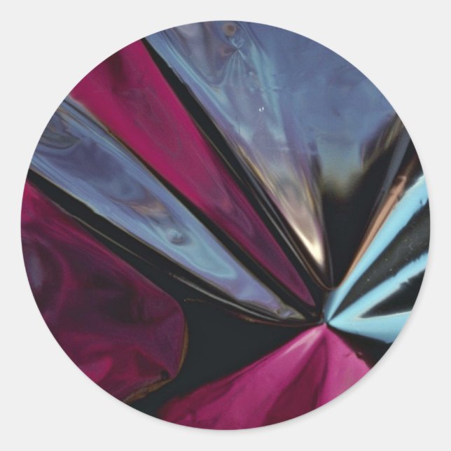 Sticker Rond Réflexion dans les feuilles d'aluminium (Devant)