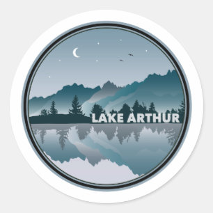 Sticker Rond Réflexion du lac Arthur Pennsylvanie