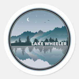 Sticker Rond Réflexion du lac Wheeler en Caroline du Nord