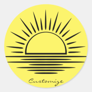 Sticker Rond Réflexion du lever/coucher du soleil Thunder_Cove