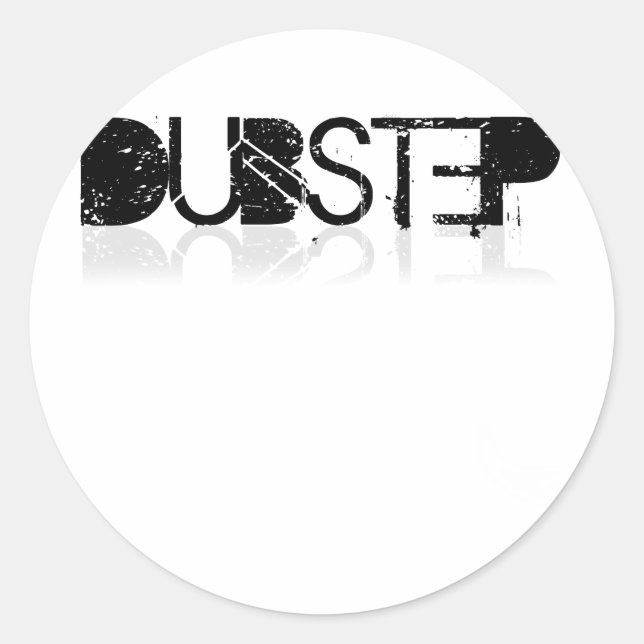 Sticker Rond Réflexion Dubstep (Devant)
