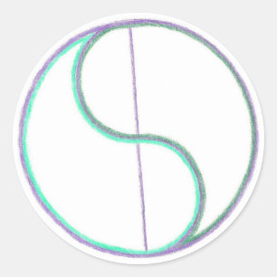Sticker Rond Réflexion Mandala