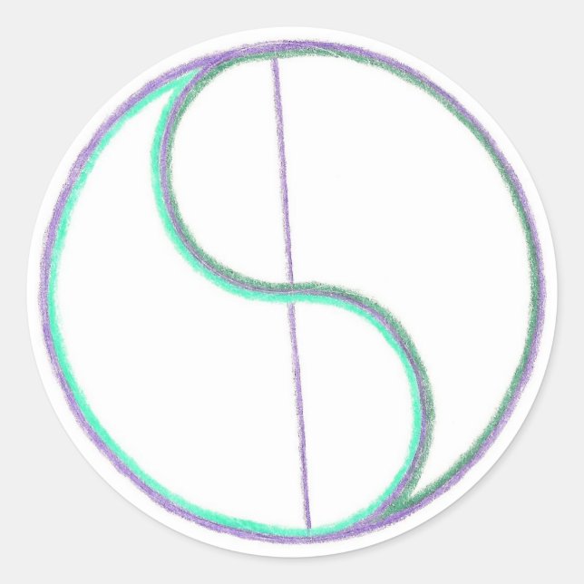 Sticker Rond Réflexion Mandala (Devant)