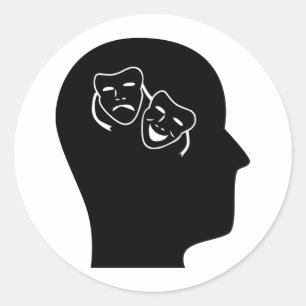 Sticker Rond Réflexion sur le drame