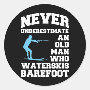 Sticker Rond Refoot Ski Nautique Ski Nautique Skieur Nautique