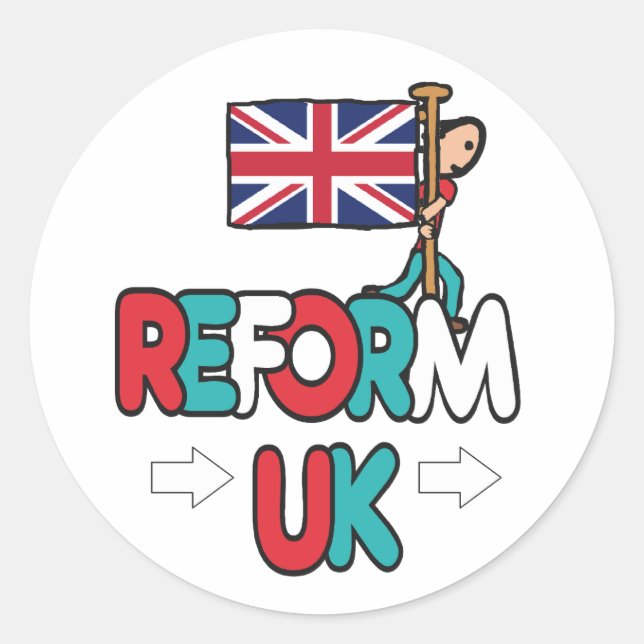Sticker Rond Réforme UK (Devant)