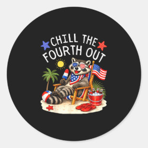 Sticker Rond Refroidir le quatrième sur 4 juillet patriotique s