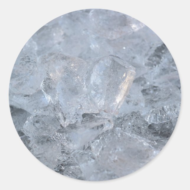 Sticker Rond Refroidissement de la texture de la cube de glace (Devant)