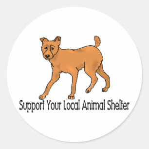 Sticker Rond Refuges pour animaux de soutien