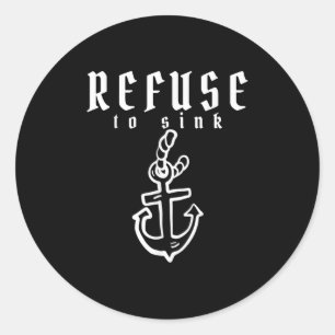 Sticker Rond Refus De Consommer La Dépression Sensibilisation À