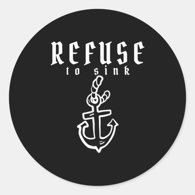 Sticker Rond Refus De Consommer La Dépression Sensibilisation À (Devant)