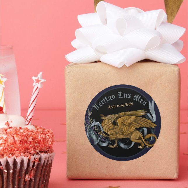 Sticker Rond Regal Gold Griffin (Fête)